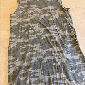 Universal Thread Gray & Olive Camo Tank Dress